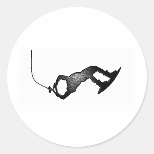 WAKEBOARDCRAQUE RONDE STICKER (Voorkant)