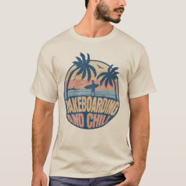 Wakeboarden en chillen wakeboarder t-shirt