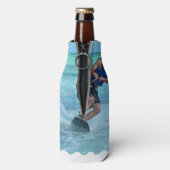 Wakeboarden in de tropen flesjeskoeler (Fles Achterkant)