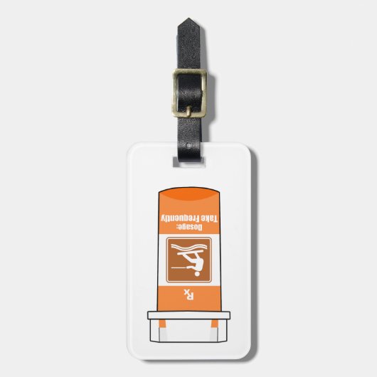 Wakeboarden is mijn medicijn bagagelabel (Voorkant verticaal)