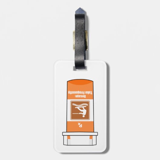 Wakeboarden is mijn medicijn bagagelabel (Achterkant verticaal)