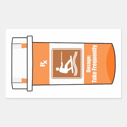 Wakeboarden is mijn medicijn rechthoekige sticker (Voorkant)