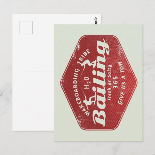 Wakeboarden op borgtocht briefkaart (Voorkant / Achterkant)