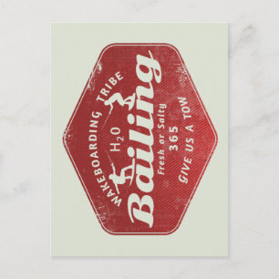 Wakeboarden op borgtocht briefkaart