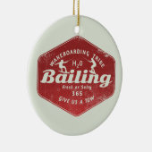 Wakeboarden op borgtocht keramisch ornament (Rechts)