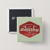 Wakeboarden op borgtocht vierkante button 5,1 cm (Voorkant /achterkant)