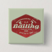 Wakeboarden op borgtocht vierkante button 5,1 cm (Voorkant)