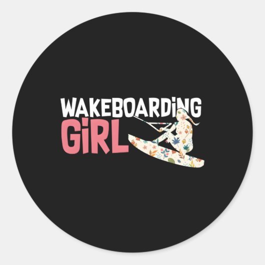 Wakeboarden Wakeboard Watersport Wakeboarder Ronde Sticker (Voorkant)