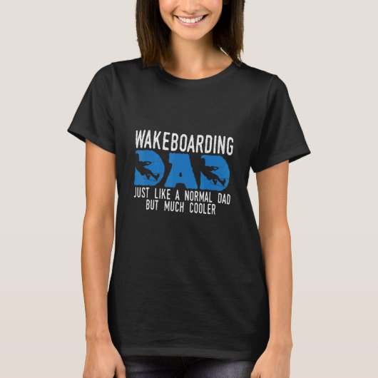 Wakeboardende Vader Grap Wakeboarder Vader Vaders T-shirt (Voorkant)