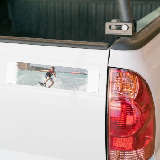 Wakeboarder Jumping Bumpersticker (Op Truck)