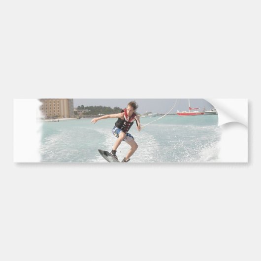 Wakeboarder Jumping Bumpersticker (Voorkant)