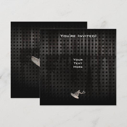 Wakeboarder; Koel zwart Kaart (Voorkant / Achterkant)