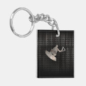 Wakeboarder; Koel zwart Sleutelhanger (Voorkant Links)