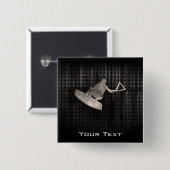 Wakeboarder; Koel zwart Vierkante Button 5,1 Cm (Voorkant /achterkant)