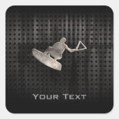 Wakeboarder; Koel zwart Vierkante Sticker (Voorkant)
