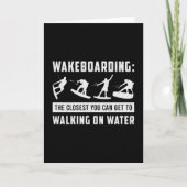 Wakeboarder loopt op waterwakelaar kaart (Voorkant)