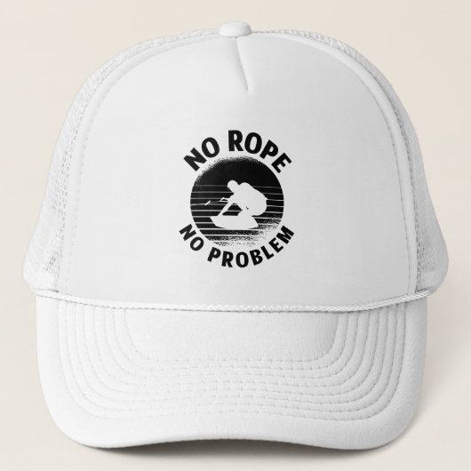 Wakeboarder No Rope No Problem Wake Wakeboarder Trucker Pet (Voorkant)