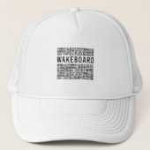 Wakeboarder Quote Wake Wakeboarding Wakeboarder Trucker Pet (Voorkant)