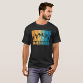 Wakeboarder Silhouette Cool Retro  Sunset B T-shirt (Voorkant volledig)