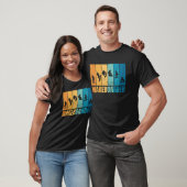 Wakeboarder Silhouette Cool Retro  Sunset B T-shirt (Unisex)