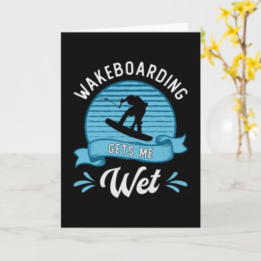 Wakeboarder Wakeboard Kaart (Gele Bloem)