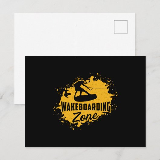 Wakeboarder Wakeboard - Wake Cable Wakeboarder Briefkaart (Voorkant / Achterkant)