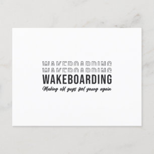 Wakeboarder Wakeboarding laat oude jongens zich jo Briefkaart
