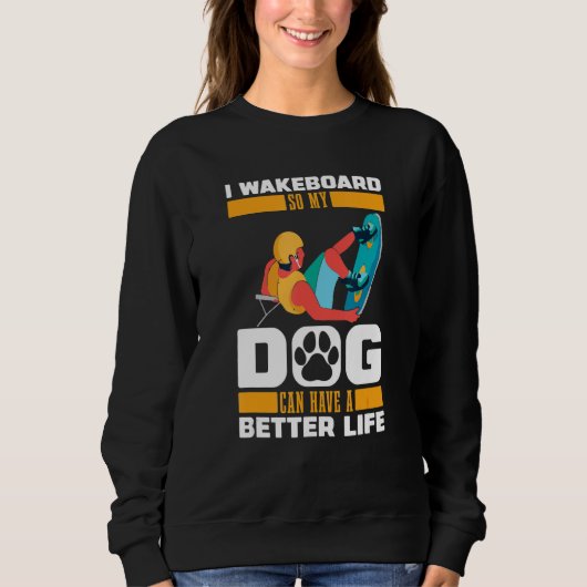 Wakeboardhond Wakeboarder Wakeboarden Trui (Voorkant)