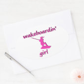Wakeboardin 'Meisje Sticker (Envelop)