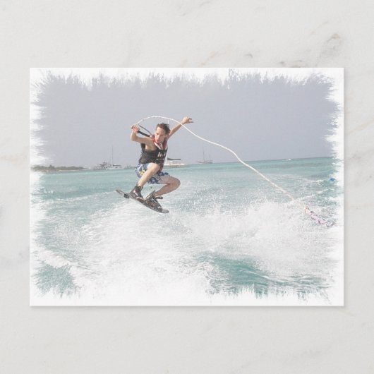 Wakeboarding Briefkaart (Voorkant)