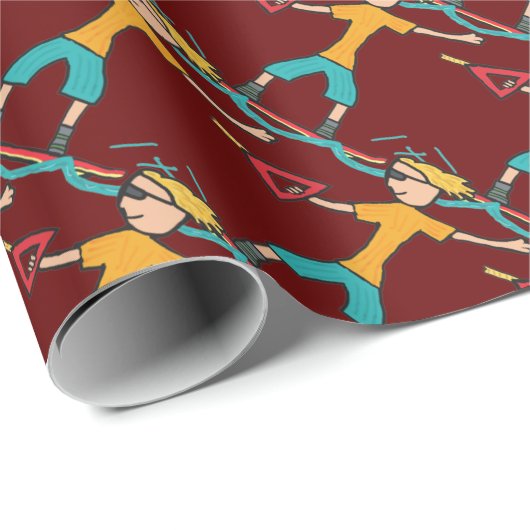 Wakeboarding Cadeaupapier (Rol Hoek)