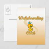 Wakeboarding Chick Briefkaart (Voorkant / Achterkant)