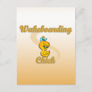 Wakeboarding Chick Briefkaart