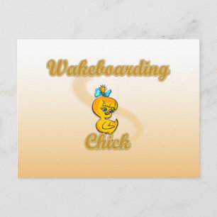 Wakeboarding Chick Briefkaart