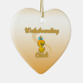 Wakeboarding Chick Keramisch Ornament (Rechts)