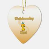 Wakeboarding Chick Keramisch Ornament (Links)