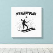 Wakeboarding-Gezegden | Wakeboarder Sports Gifts Canvas Afdruk (Insitu (Houten vloer))