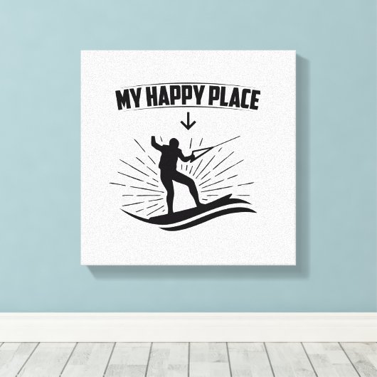 Wakeboarding-Gezegden | Wakeboarder Sports Gifts Canvas Afdruk (Insitu (Houten vloer))