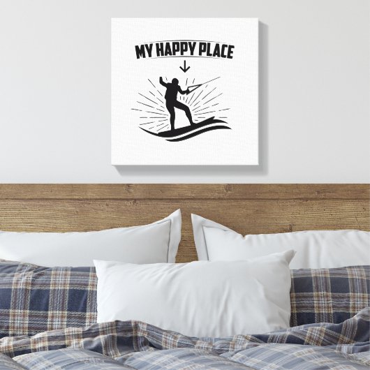 Wakeboarding-Gezegden | Wakeboarder Sports Gifts Canvas Afdruk (Insitu (Slaapkamer))