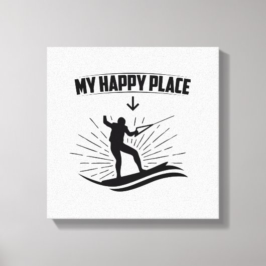 Wakeboarding-Gezegden | Wakeboarder Sports Gifts Canvas Afdruk (Voorkant)