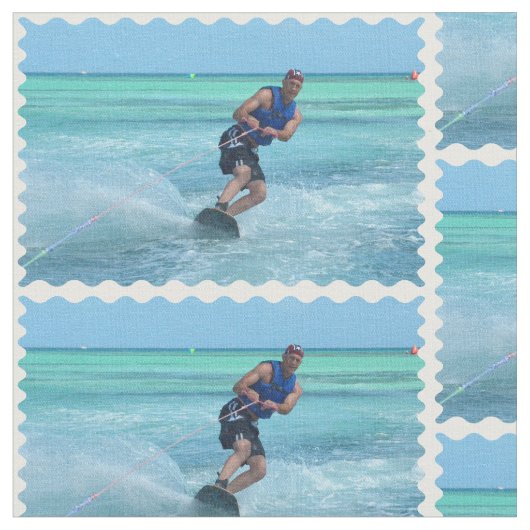 Wakeboarding in de tropen stof (Close Up)