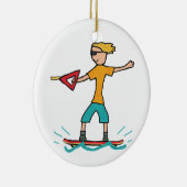 Wakeboarding Keramisch Ornament (Rechts)