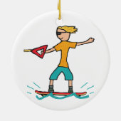 Wakeboarding Keramisch Ornament (Achterkant)