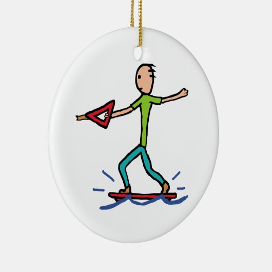 Wakeboarding Keramisch Ornament (Rechts)