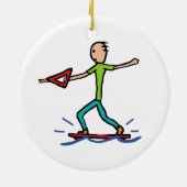 Wakeboarding Keramisch Ornament (Achterkant)