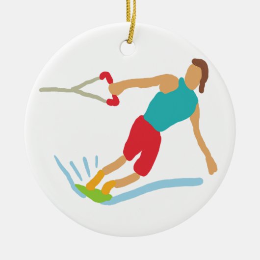 Wakeboarding Keramisch Ornament (Voorkant)