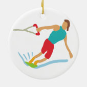 Wakeboarding Keramisch Ornament (Achterkant)