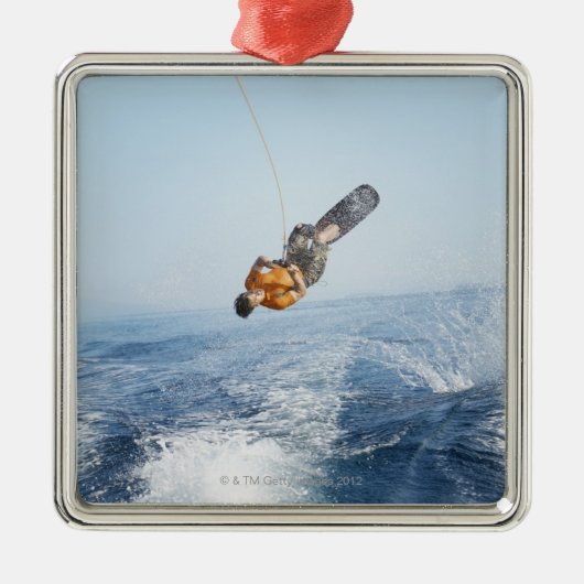 Wakeboarding Stunt Metalen Ornament (Voorkant)