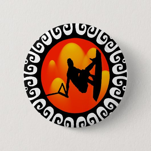 WAKEBOARDING SUN CRAZED RONDE BUTTON 5,7 CM (Voorkant)