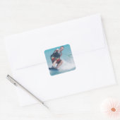 Wakeboarding Tail Grab Vierkante Sticker (Envelop)